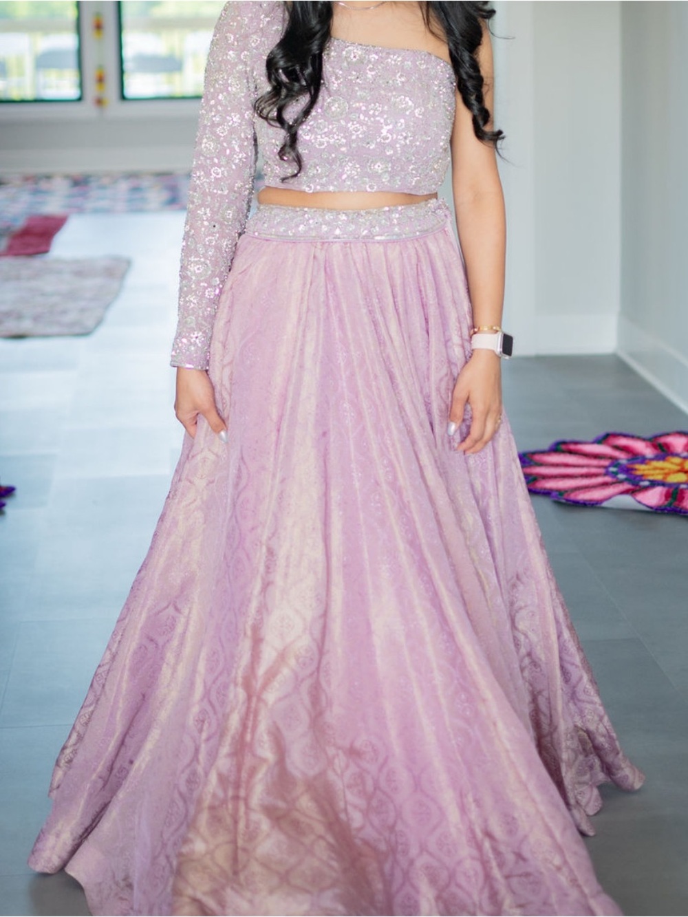 Annu’s Creation Lilac One-Shoulder Lehenga Set